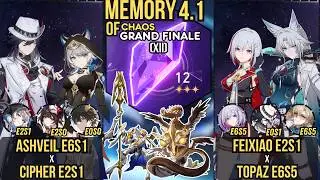 Hypercarry Ashveil E6S1 - Feixiao E2S1 x Topaz E6S5 | New Memory of Chaos 4.1 #ashveil #topaz