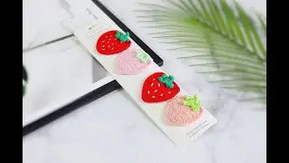 超越妈咪手工坊【草莓发夹】Wool doll bag crochet video tutorial