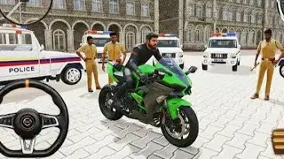 Indian theif aura simulator - Super Bike Riding Game - Franklin and police fight - Indian Car 