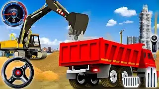 Railroad Builder Simulator Game3D - Real Highway Excavator Construction JCB 2025 - Android GamePlay