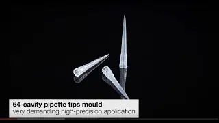 Production of pipette tips on unrivalled space-saving injection moulding machine