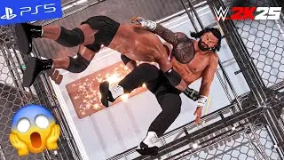 WWE 2k25 - Roman Reigns vs. Goldberg - Hell in a Cell Match | PS5