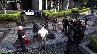 GTA V 경찰모드 FBI Building Attack LSPDFR 0.4.9🚔 - FIB/FBI -Heavily Armed Suspect & -SWAT Shooutout