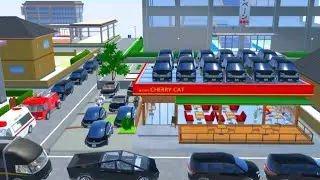 😻☕🚘 Black Car Collection at Cafe Cherry Cat 🐈✨ | Sakura School Simulator 🌸