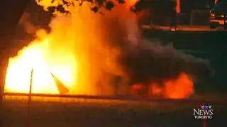 Caught on cam: Police detonate suspicious package found at Toronto school