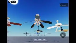 Saggy and wobbly Hampton Bay San Marino ceiling fan in Roblox