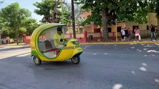 Cocotaxi on Varadero's Streets, Varadero, Cuba 2019