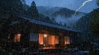 Cinematic Heavy Rain ASMR in Foggy Peaks | Cozy Darkness for Restful Sleep