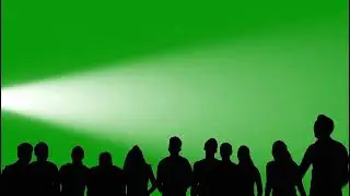 Free green screen Crowd Silhouettes - Full Reaction