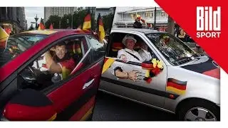 Gro&szlig;e EM-Party - Autokorso nach dem Sieg gegen die Slowakei