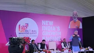 At UP Global Investors Summit.    New India's Growth Engine.