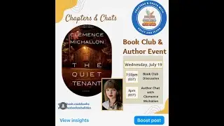 Chapters & Chat: QUIET TENANT with Clemence Michallon