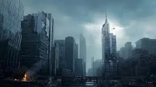 Destroyed city - Digital Matte Painting with VFX Breakdown