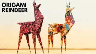 Origami Reindeer - Christmas Origami - How to make an easy origami Reindeer - Christmas Home Decor