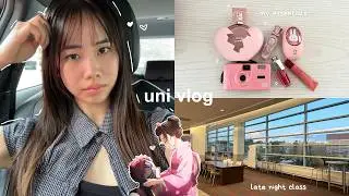 productive uni vlog 🎧: solo routine, cafe lock-in, night lectures, demon slayer, job interview, gym