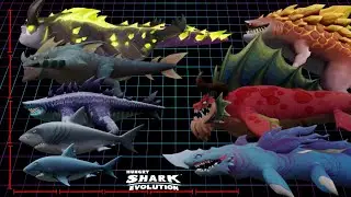 HUNGRY SHARK EVOLUTION ALL SIZE COMPARISON (NEW 2024) !  BEHELLMOUTH UPDATE
