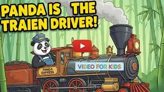 Panda is the train driver🐼🚂🚃 #kids #cartoon #vehicles #trending #babysongs #children 