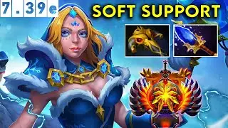 Crystal Maiden Immortal Soft Support - Dota 2 Patch 7.39e Pro Pub Gameplay
