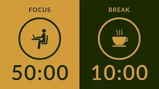 50/10 Pomodoro Timer with Brown Noise 🎧8-Hour Study with Me for Deep Focus & ADHD ✨