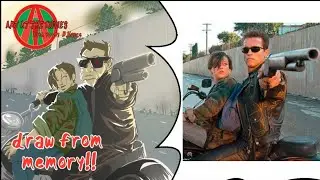 DRAWING TERMINATOR 2: JUDGEMENT DAY (1991) FROM MEMORY