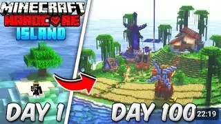 I Survived 100 Days on a DESERTED ISLAND in Minecraft Hardcore