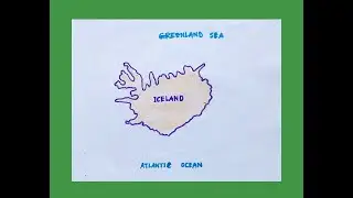 Iceland map drawing | original voice tutorials #satisfying #creativeart #drawingforbeginners