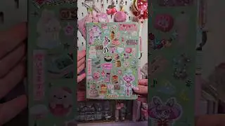 decoraring my new bullet journal with kawaii stickers 🩷 #bulletjournal #kawaii #heiseiretro