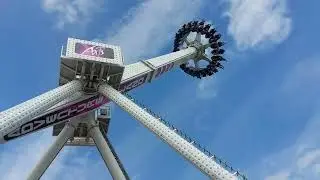 Axis. Large 360 Gyroswing. Off Ride Footage. Adventure Island. Filmed Easter 2025.