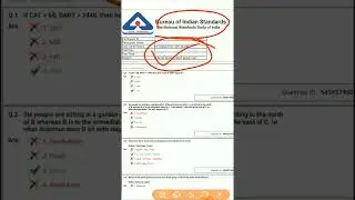 BIS Previous Year Paper/BIS Junior Secretariat Assistant Exam Previous Year Paper/Syllabus/#shorts