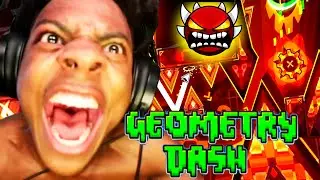 ISHOWSPEED PLAYS EXTREME DEMON GEOMETRY DASH