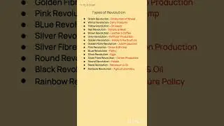 TYPES OF REVOLUTION (IMPORTANT)
