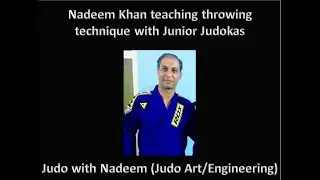 Nadeem Khan teaching throwing technique with Junior Judokas  (Judo with Nadeem)