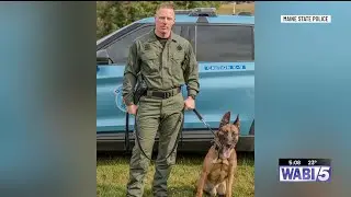 Maine State Police honors K-9 Preacher with service Wednesday