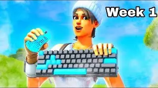 1 WEEK Fortnite Keyboard and Mouse Progression! (Controller to KBM)