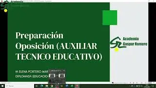 Reunion informativa Preparación Oposición Auxiliar Técnico Educativo.Academia Gaspar Romero.Albacete