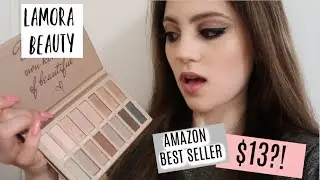 I TRIED A $13 EYESHADOW PALETTE! | AMAZON #1 BEST SELLER LAMORA BEAUTY