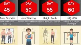 Will Doing 100 Pull Ups Increase Your Height ？ ｜ 90 Days ｜ Comparison