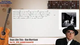 🎸 Days Like This - Van Morrison Guitar Backing Track with chords and lyrics