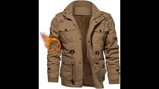 TACVASEN Men's Winter Jacket Cotton Military Jackets Fleece Lined Thick Work Coats Warm Cargo Jacket