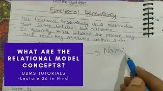 Normalization - Functional Dependency & Types of Functional dependencies in DBMS Hindi - Lecture 28