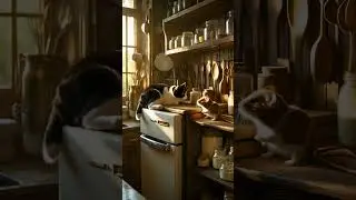Cat vs Hamster - the duel for food