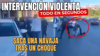 AMENAZA CON NAVAJA tras un roce de tráfico: la RÁPIDA REACCIÓN POLICIAL en Valdemoro