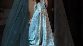 Party wear dress design 2025/Front open kurti design/Embroidery suit design #shorts #fashion #dress