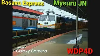 WDP4D Basava express departure from mysuru junction, WDP4D fast acceleration