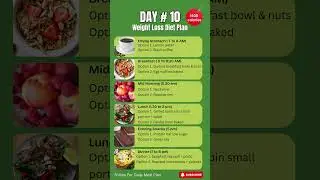 Healthy Meal Plans For WEIGHT Loss (Day 10 of 60) #shorts #dietplan