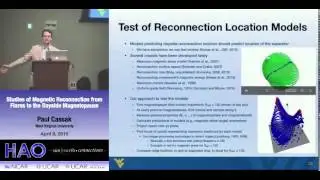 Paul Cassack | West Virginia Univ | Studies of Magnetic Reconnection from Flares to the Dayside