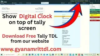 Show  Digital Clock on top of tally screen @GYANAMRIT