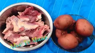 Alve Te Maaz /aloo Aur Gosht Recipe/ Easy Recipe Of potato Add Mutton 😍😍😋😋✌✌