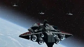 1 Valiant Star Destroyer vs 3 Imperial Venators - Star Wars: Empire At War Remake NPC Battle