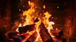 NO ADS Cozy Fireplace 4K. Fireplace with Crackling Fire Sounds
